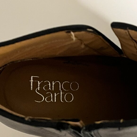 Franco Sarto Black Leather Ankle Boot Orchard Size 9.5 - Picture 10 of 11